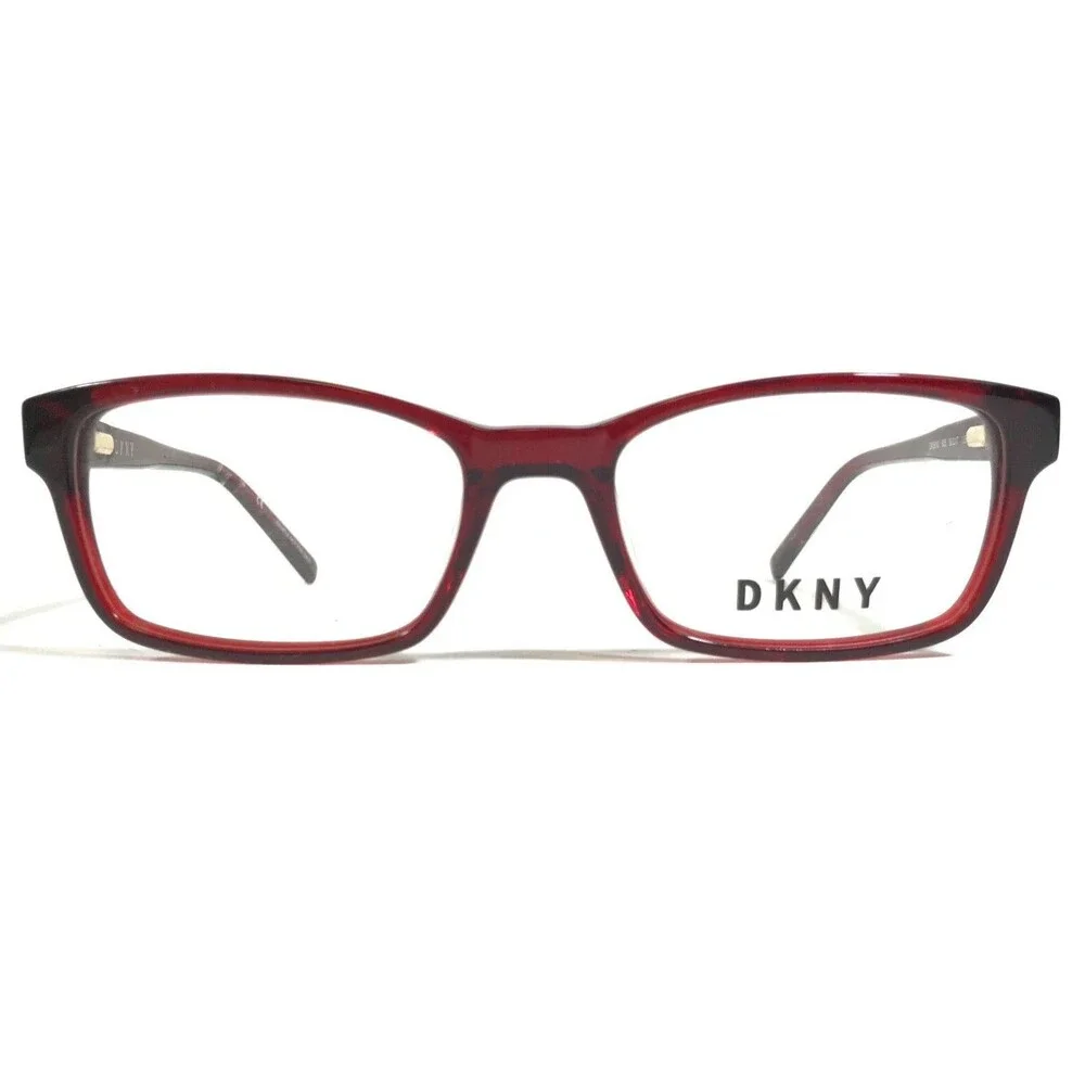 DKNY Eyeglasses Frames DK5010 605 Red Rectangular Full Rim 50-17-135